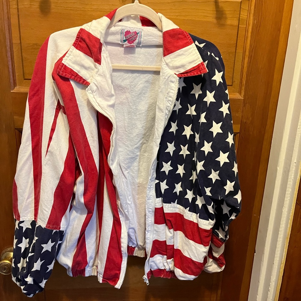 Keren Hart USA Flag Jacket Size XL